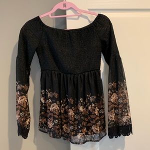 Black off the shoulder blouse from altr’d state